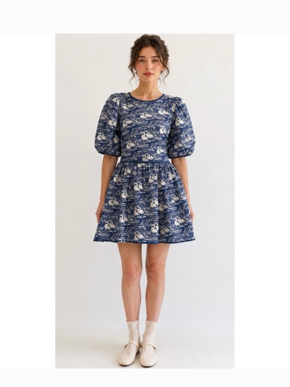 Urban Outfitters Laura Ashley Bella Tiered  Open-Back Mini Dress